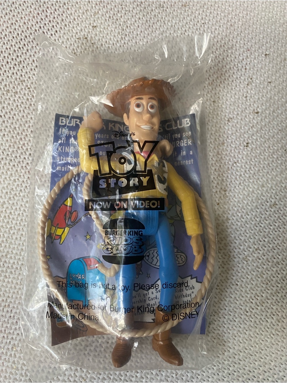 Vintage Disney Pixar Toy Story Burger King woody toy
